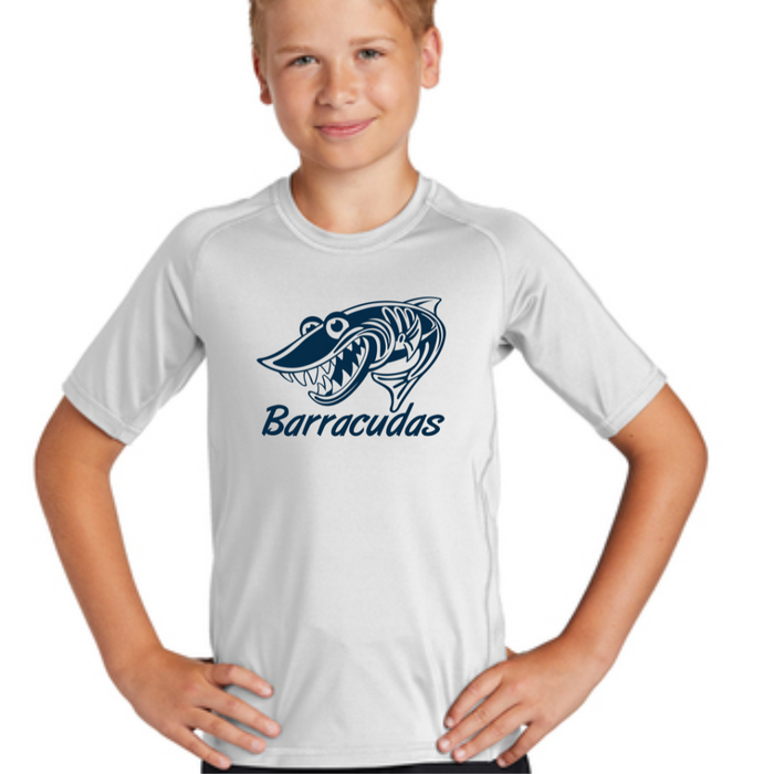 Normandy Barracudas Rashguard Short Sleeve Tee in White YOUTH--Lemons and Limes Boutique