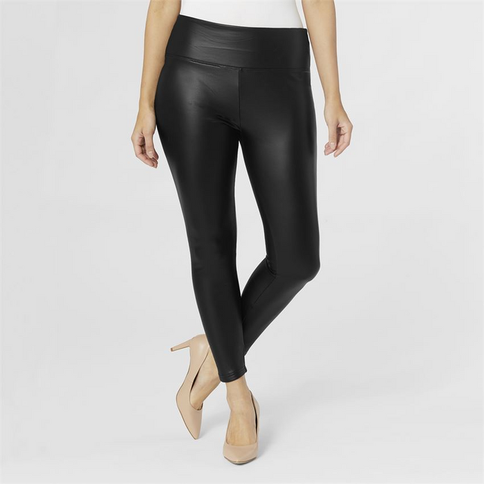 Alexi Faux Leather Legging in Black--Lemons and Limes Boutique