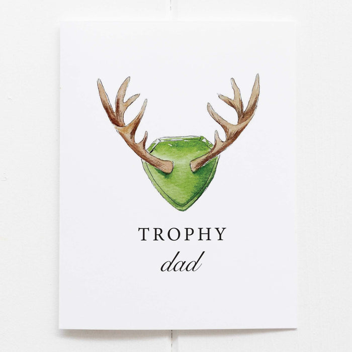 Trophy Dad Fathers Day Greeting Card Deer Hunting Deer Mount--Lemons and Limes Boutique