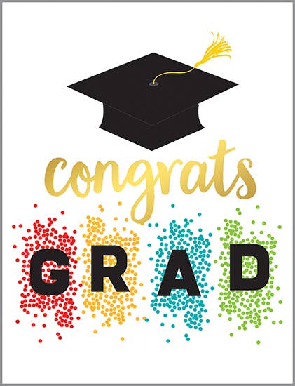 With Scripture Graduation Greeting Card - Grad Dots--Lemons and Limes Boutique
