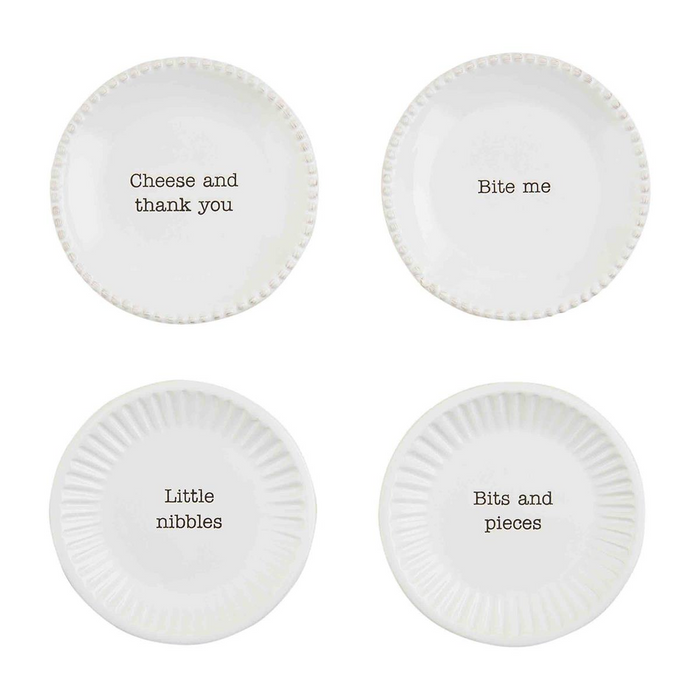 Textured Tapas Plates in Assorted Sayings--Lemons and Limes Boutique