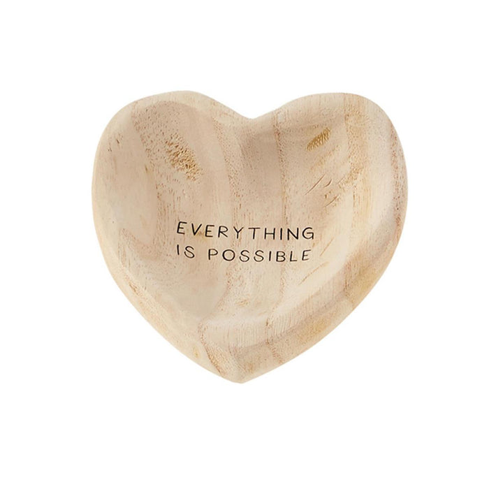 Possible Wood Heart Trinket Tray-Trays & Trivets-Lemons and Limes Boutique