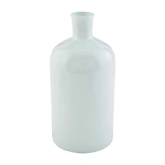 Large White bottleneck Vase--Lemons and Limes Boutique