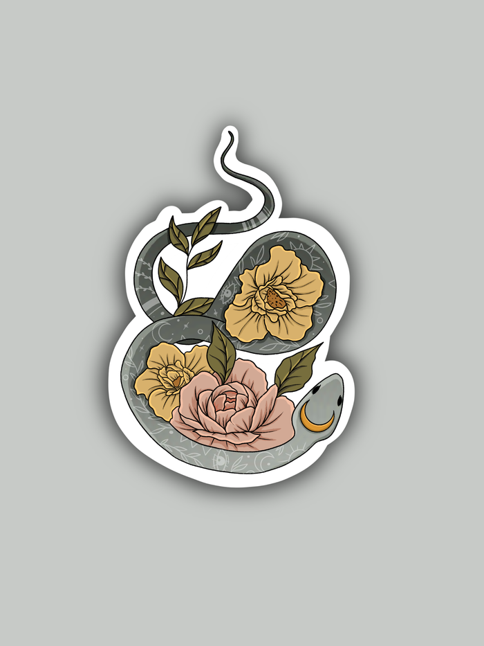 Floral Snake Sticker--Lemons and Limes Boutique