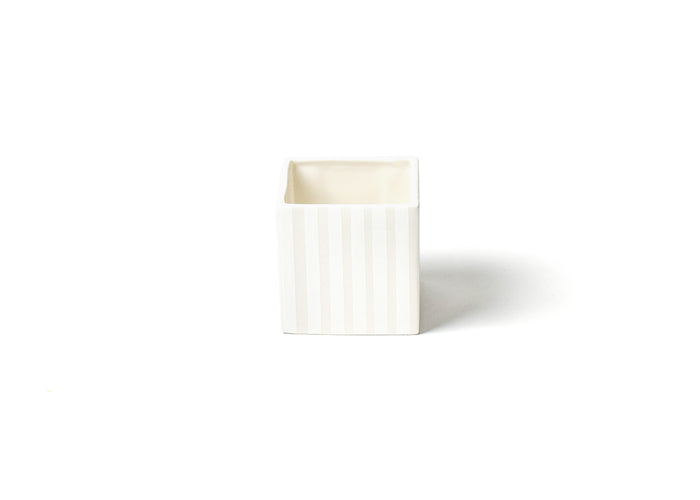 White Stripe Mini Nesting Cube Small Happy Everything-Entertaining-Lemons and Limes Boutique