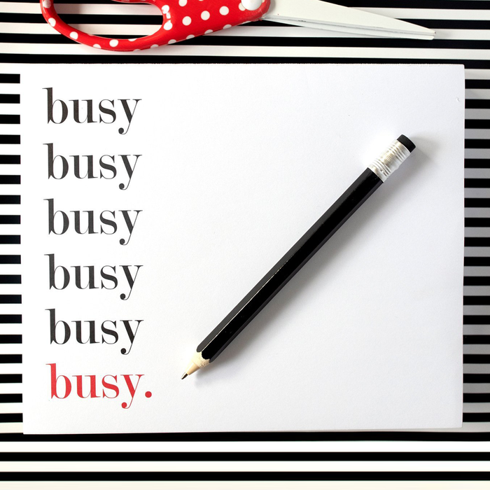Large Busy Busy Busy Notepad by Black Ink--Lemons and Limes Boutique