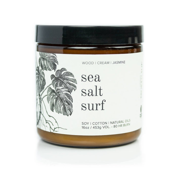 Natural Soy Candle in Sea Salt Surf 16 oz--Lemons and Limes Boutique