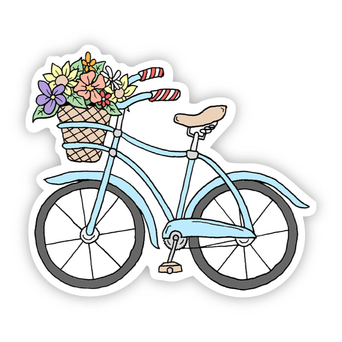 Blue Bicycle Sticker Summer Vibes--Lemons and Limes Boutique