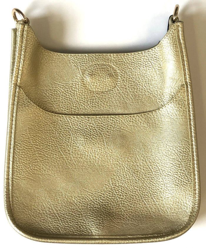 Mini Vegan Messenger-No Strap-in Gold by Ahdorned--Lemons and Limes Boutique