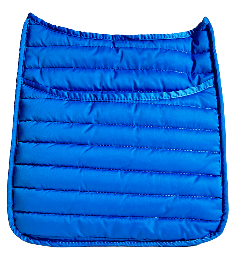 Everly Quilted Puffy Messenger in Blue Moon by Ahdorned--Lemons and Limes Boutique