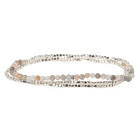 Delicate Stone Bracelet/Necklace in Moonstone-Bracelet-Lemons and Limes Boutique