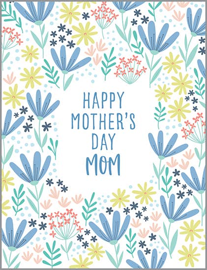 Mother's Day Greeting Card - Blue Daisies-Spring--Lemons and Limes Boutique