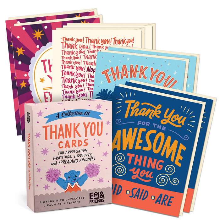Thank You Cards, Box of 8 Assorted--Lemons and Limes Boutique