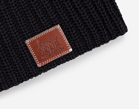 Black Beanie by Love Your Melon--Lemons and Limes Boutique