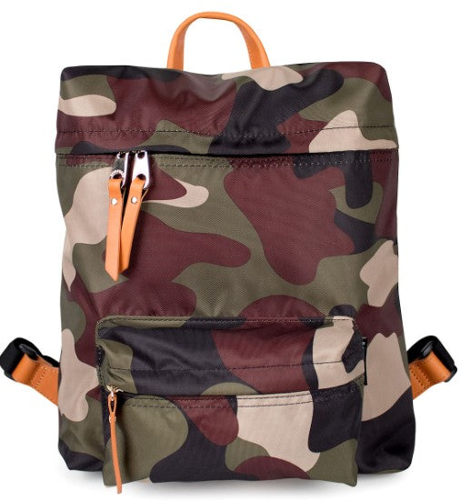 Hailey Backpack in Camo-Handbags-Lemons and Limes Boutique
