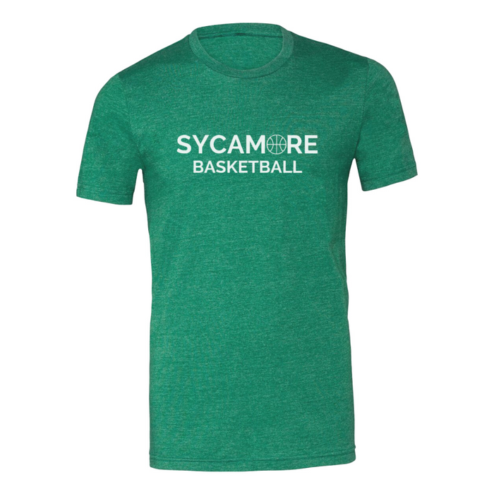 Sycamore Basketball T-Shirt on Green--Lemons and Limes Boutique
