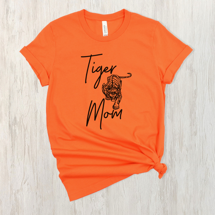 Tiger Mom T-Shirt on Deep Orange--Lemons and Limes Boutique