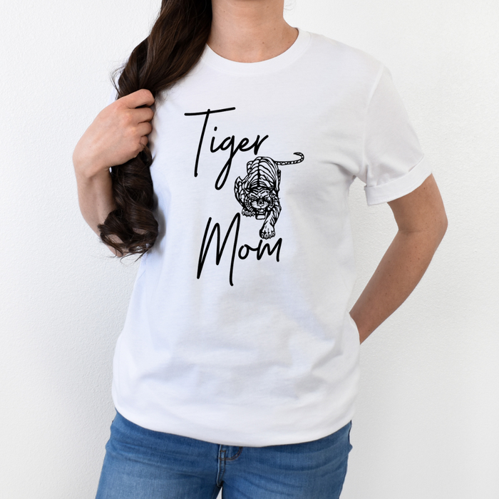 Tiger Mom T-Shirt on White--Lemons and Limes Boutique