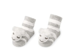 Gray Sheep Rattle Toe Socks-Socks-Lemons and Limes Boutique
