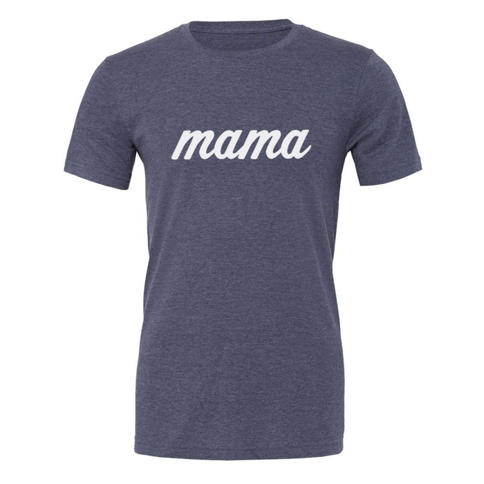 Mama T-Shirt on Heathered Navy--Lemons and Limes Boutique