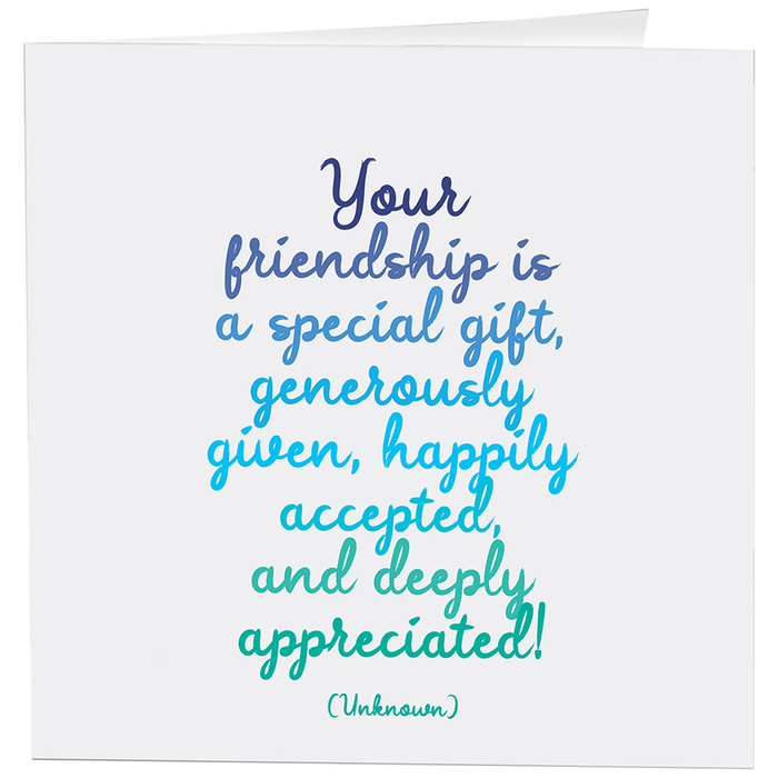 Friendship Is Special Greeting Card--Lemons and Limes Boutique