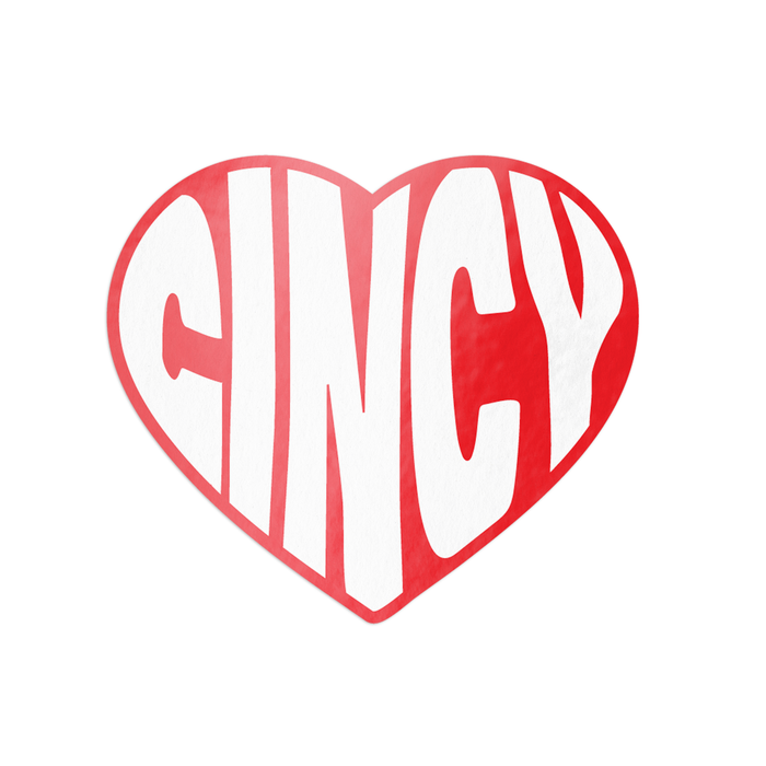 Heart Cincy OH Sticker - Weatherproof