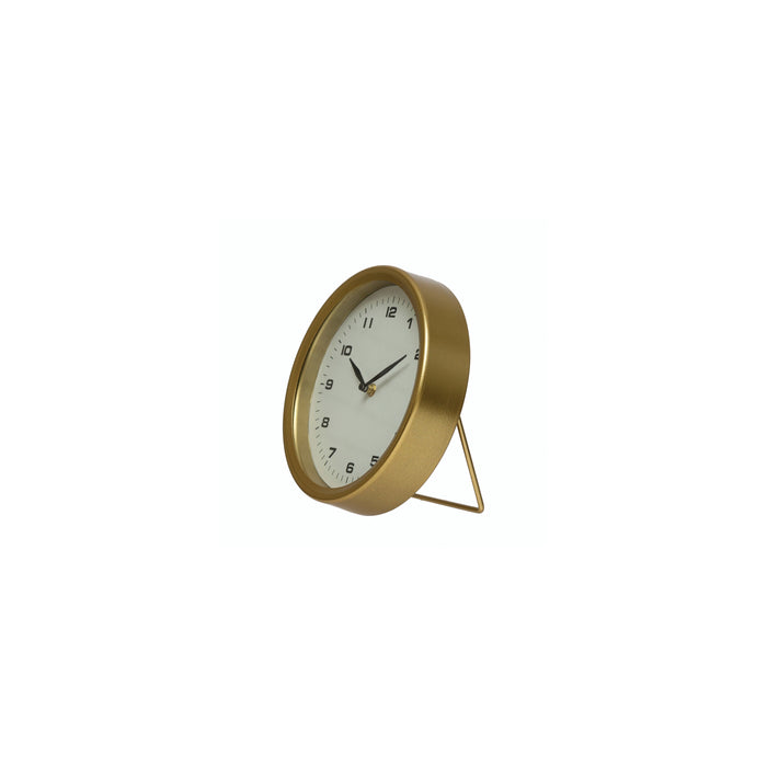 Metal Table Clock, Brass Finish--Lemons and Limes Boutique