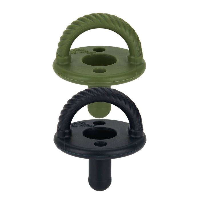 Sweetie Soother™ Pacifier Set (2-pack) in Camo and Midnight by Itzy Ritzy--Lemons and Limes Boutique