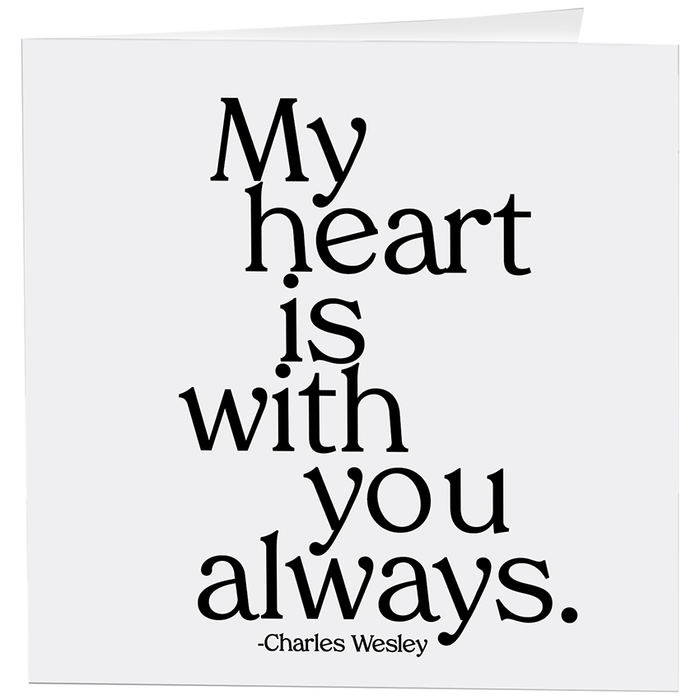 My Heart Is With You Always Greeting Card--Lemons and Limes Boutique