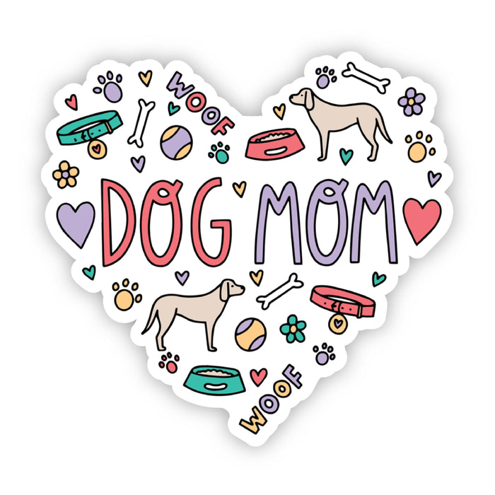 Dog Mom Heart Sticker--Lemons and Limes Boutique