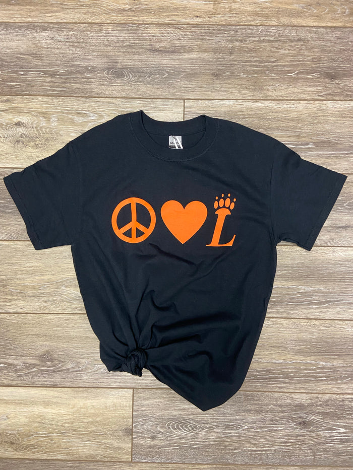 Peace Love Loveland Black T-Shirt--Lemons and Limes Boutique