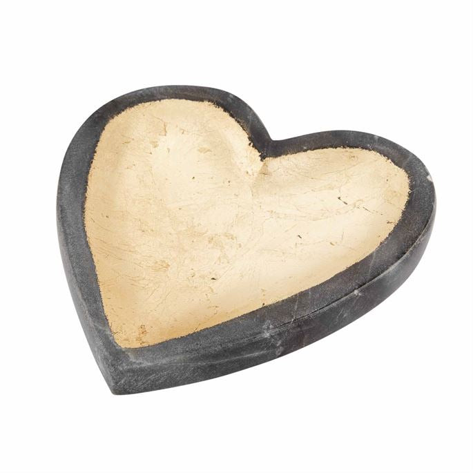 Marble Heart Trinket Dishes in Assorted Colors-Trinket Trays-Gray Marble-Lemons and Limes Boutique
