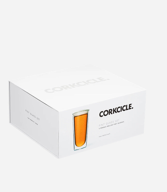 Corkcicle Prism Stemless Glass, Set of 2 - Ice Blue