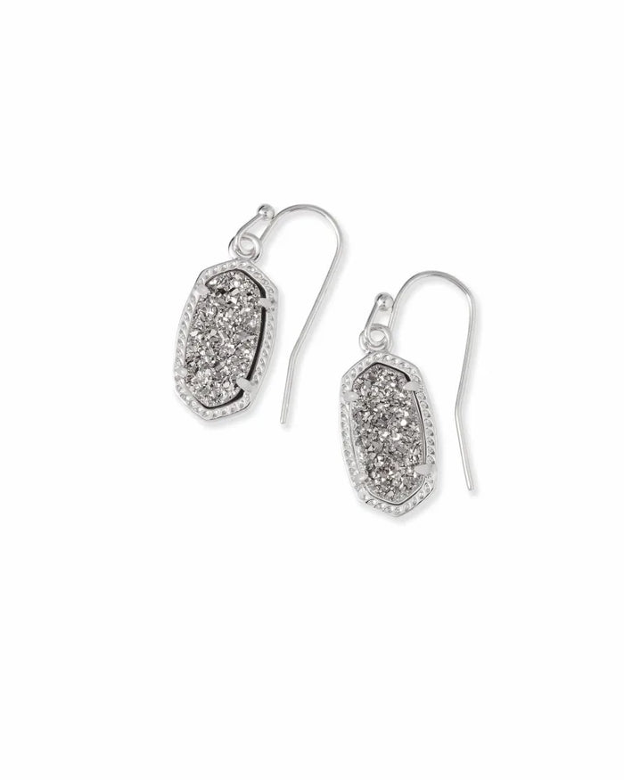 Lee Drop Earrings Rhodium Platinum Drusy by Kendra Scott-EARRINGS-Lemons and Limes Boutique