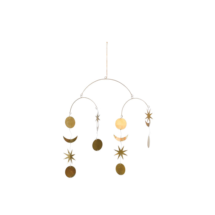 Brass Star & Moon Mobile-Decor-Lemons and Limes Boutique