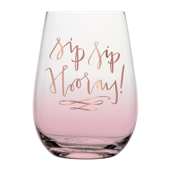Sip Sip Hooray Wine Glass-Wine Glasses-Lemons and Limes Boutique