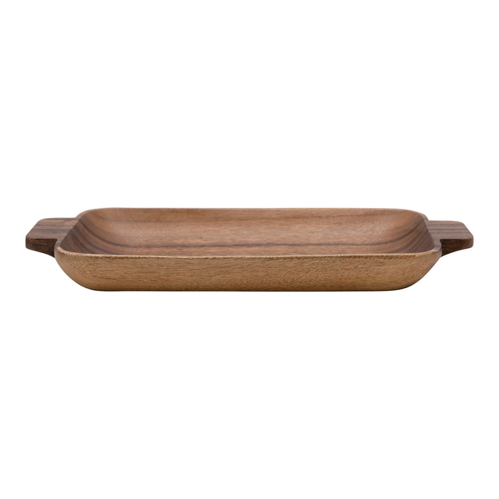 Hand-Carved Acacia Wood Tray w/ Handles-Decor-Lemons and Limes Boutique