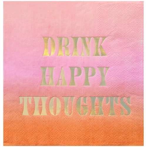 Drink Happy Thoughts Napkins 20ct--Lemons and Limes Boutique