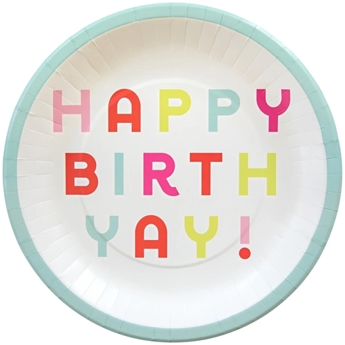 Happy Birthday Yay? Dinner Plates 8ct. Lemons and Limes Boutique