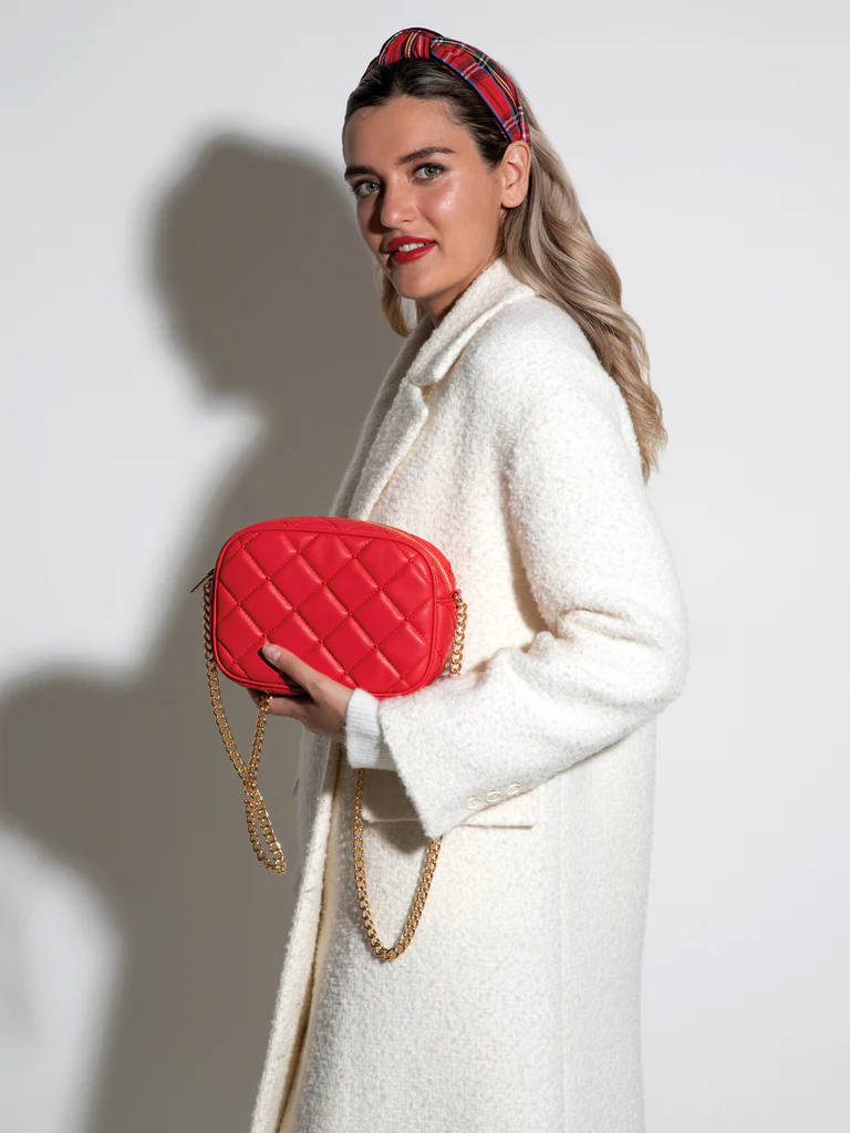 Knotted Plaid Headband in Red by Shiraleah-Lemons and Limes Boutique