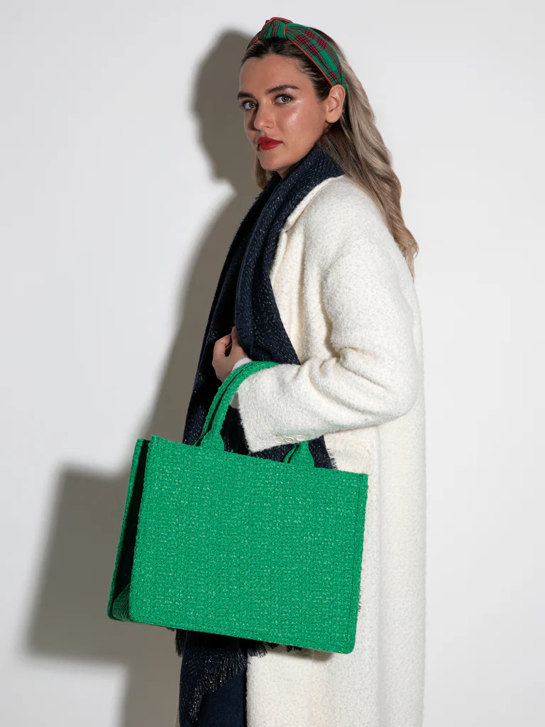 Knotted Plaid Headband in Emberald by Shiraleah-Lemons and Limes Boutique