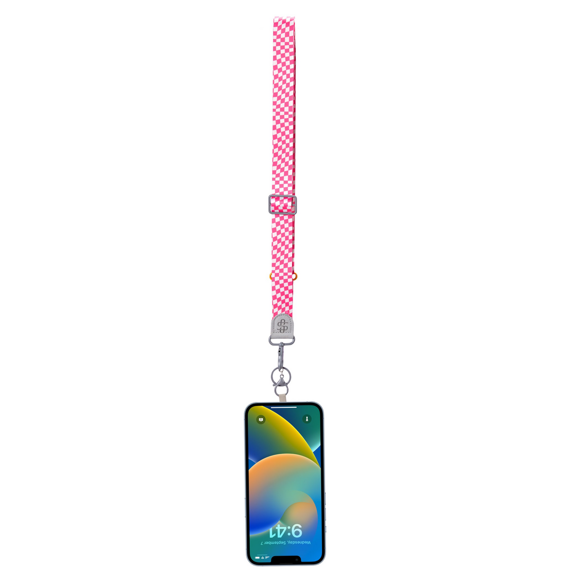 Crossbody Phone Strap in Pink Check by Simply Southern--Lemons and Limes Boutique