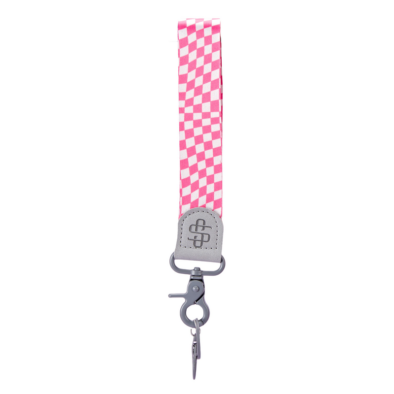 Key Fob in Pink Check by Simply Southern--Lemons and Limes Boutique