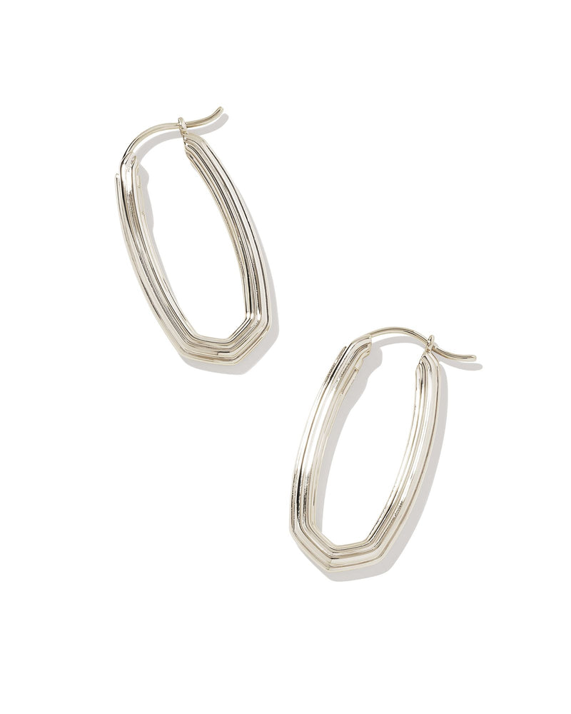 Heather Hoop Earrings in Silver Kendra Scott-Lemons and Limes Boutique