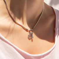 18K Gold PVD Stainless Steel Curb Charm Holder Necklace-Lemons and Limes Boutique