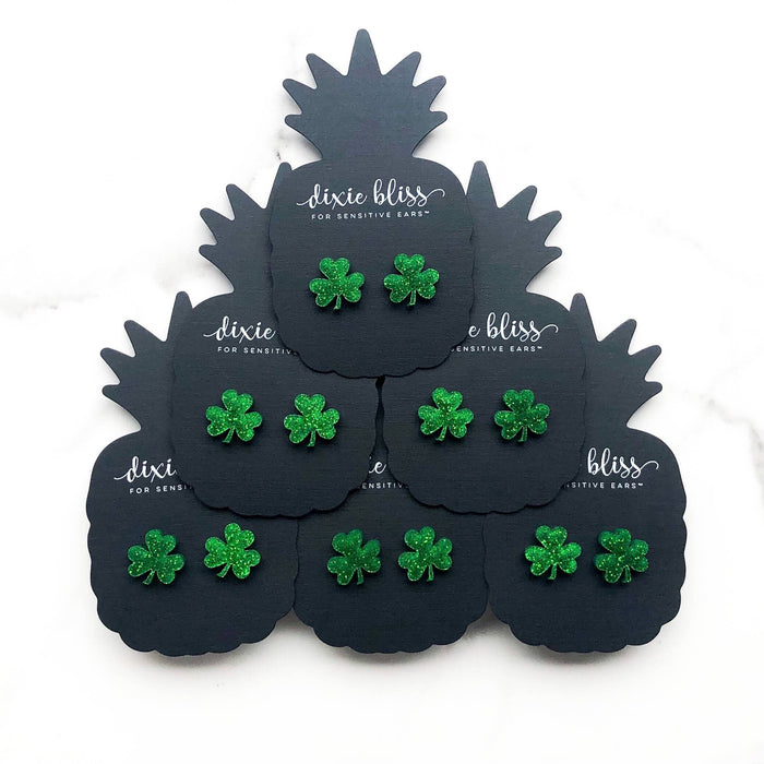 Shamrock Stud Earrings--Lemons and Limes Boutique