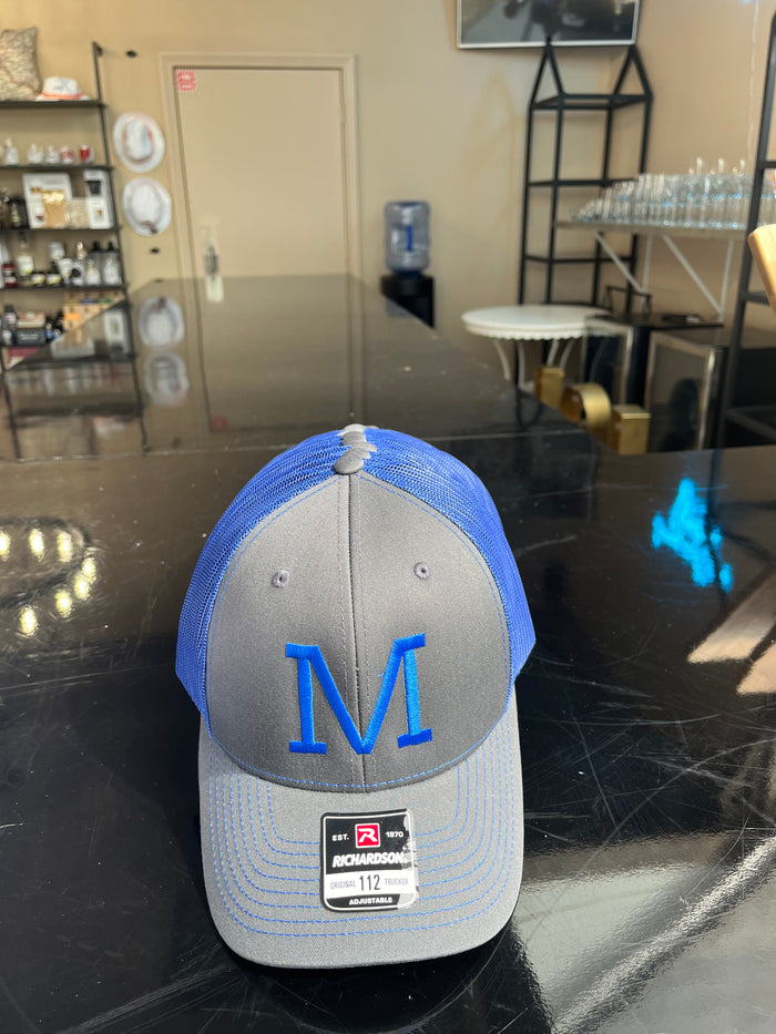 Madeira Blue M Grey Trucker Hat-Lemons and Limes Boutique