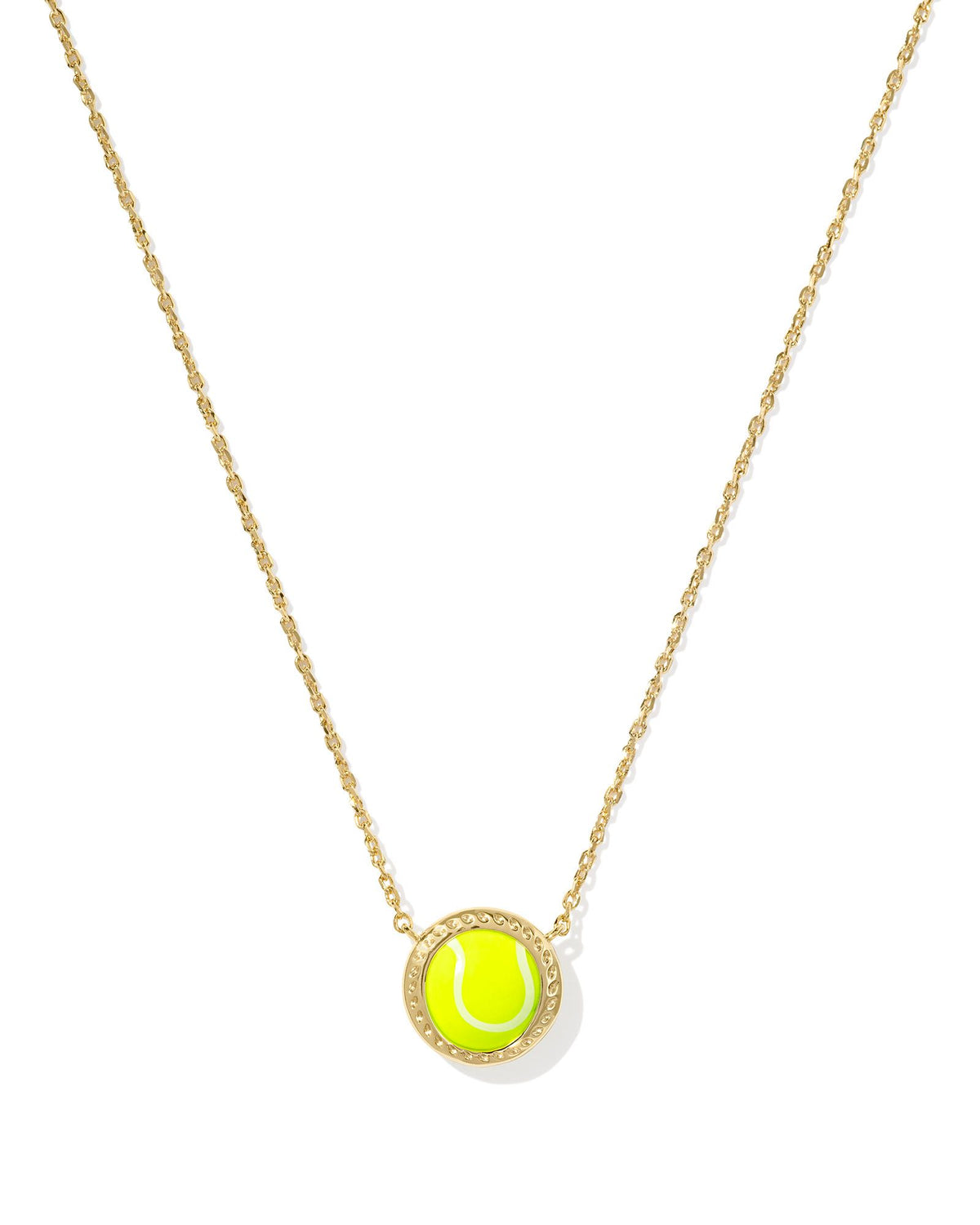 Tennis Short Pendant Necklace in Gold Chartreuse Magnesite by Kendra Scott-Lemons and Limes Boutique