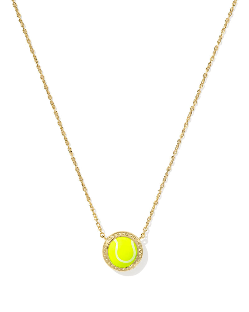 Tennis Short Pendant Necklace in Gold Chartreuse Magnesite by Kendra Scott-Lemons and Limes Boutique