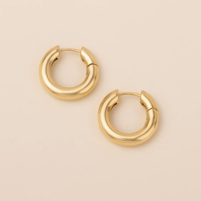 Stellar Gold Vermeil Hoop Earrings-Lemons and Limes Boutique